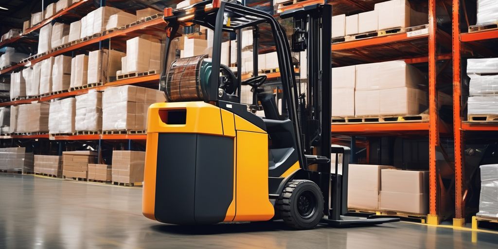 forklift in warehouse total cost of ownership concept